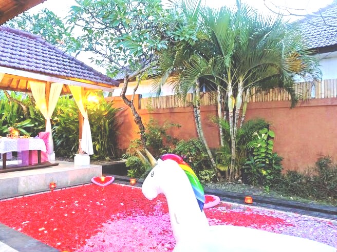 One Bed Room Private Pool Villa at Kuta Bali .