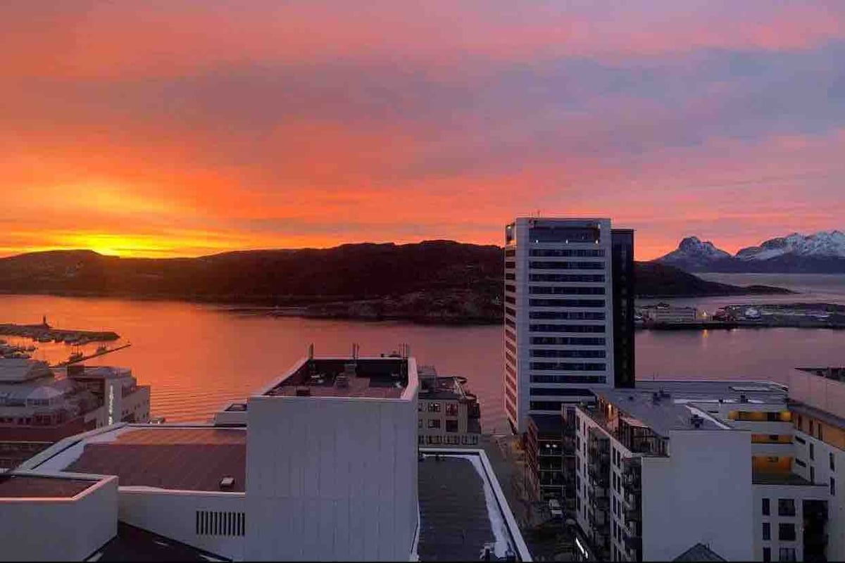 现代顶层公寓，位于Bodø市中心！