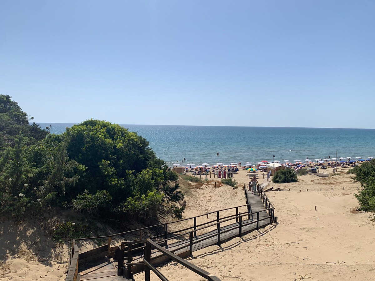 The maison Lillà Sabaudia ，提供免费海滩