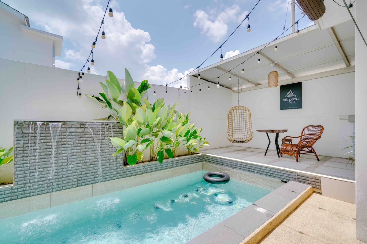 Villapadu Kota-Bali vibes home with pool in city