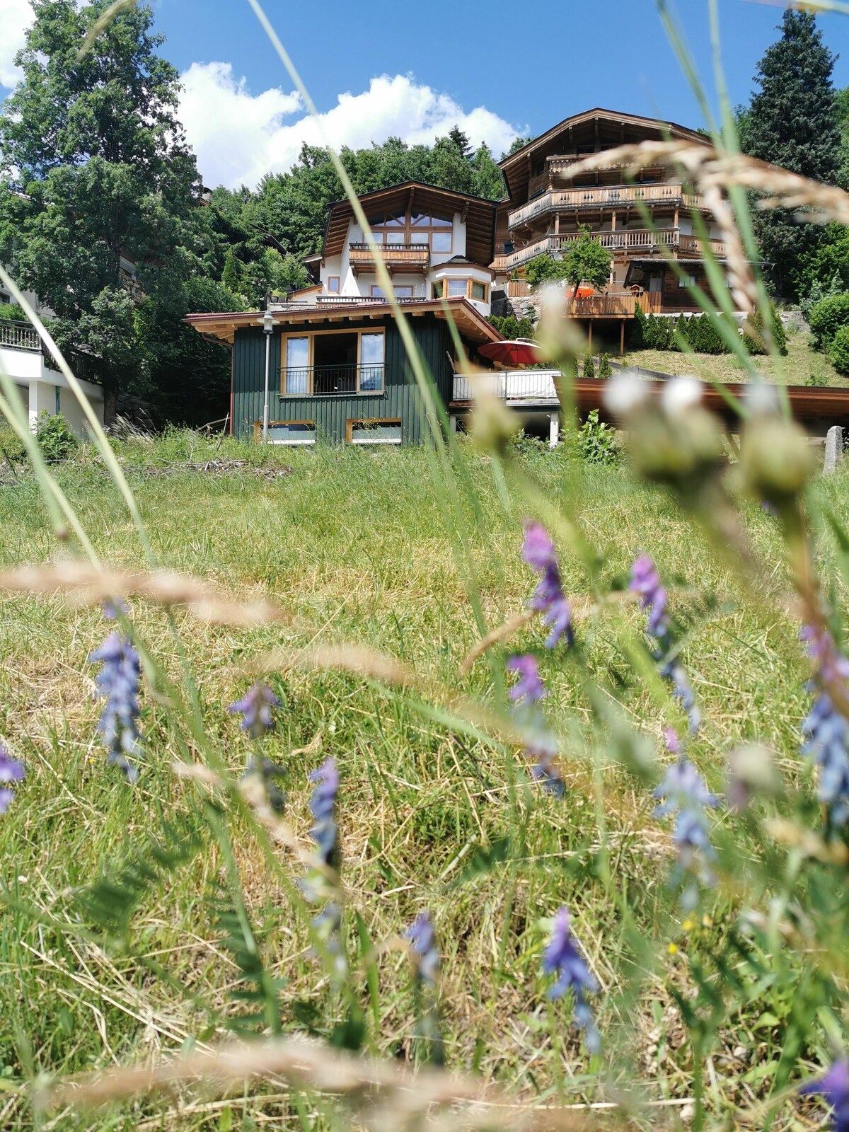 绿色房源-带大露台的阳光度假木屋