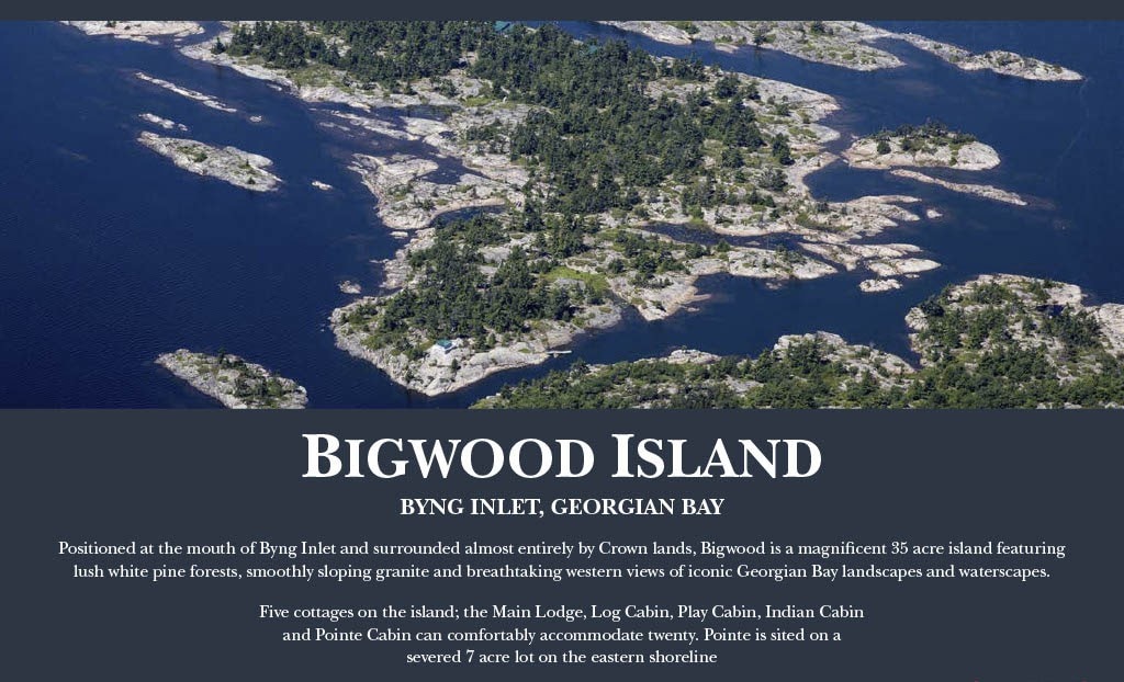 乔治亚湾的Bigwood私人岛屿