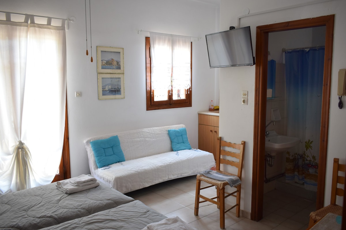 位于Aegina镇的舒适单间公寓（ 2号）