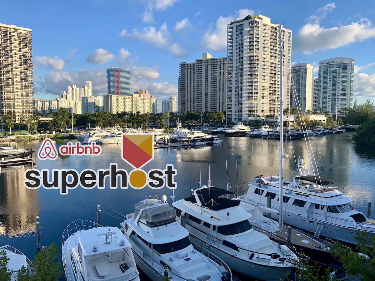 Yacht Club Aventura 2/2 Marina view free parking