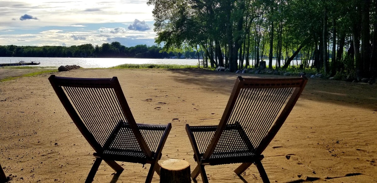 Woodland Riverfront Sunset Chalet