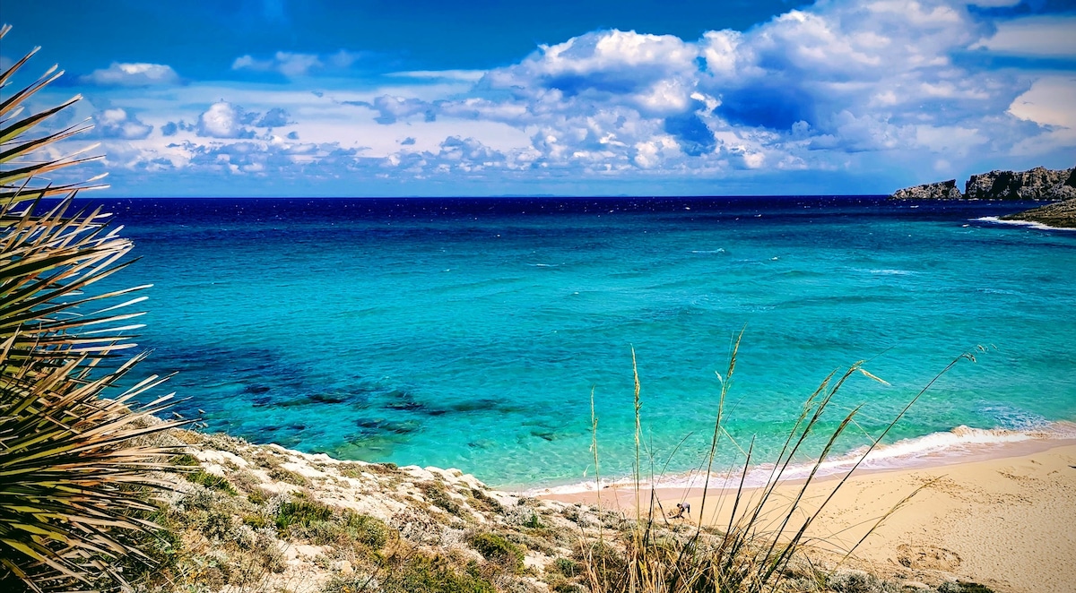 Cala Mesquida ，海景距离海滩80米，泳池