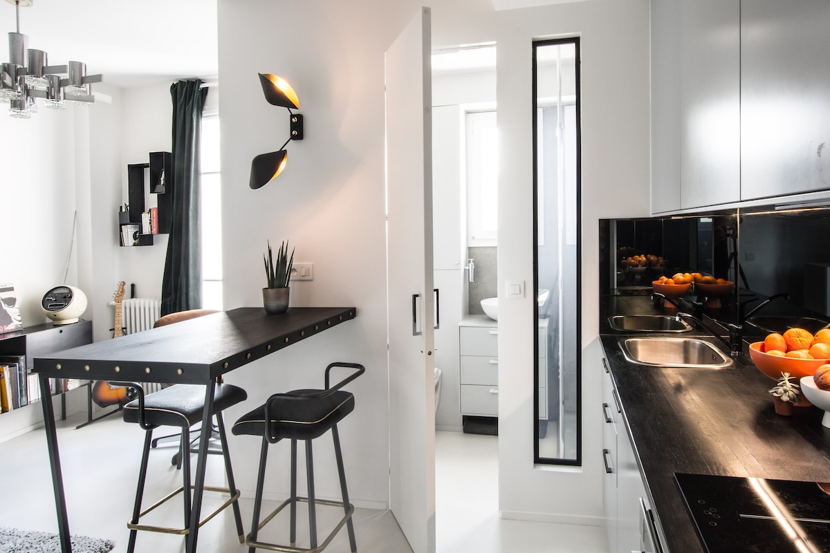 位于巴黎市中心的3人设计单间公寓