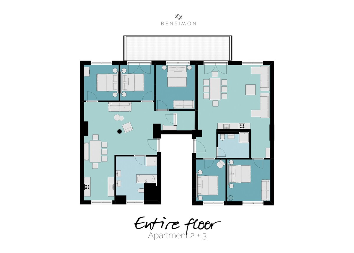 195平方米和5间卧室-设计公寓//整层