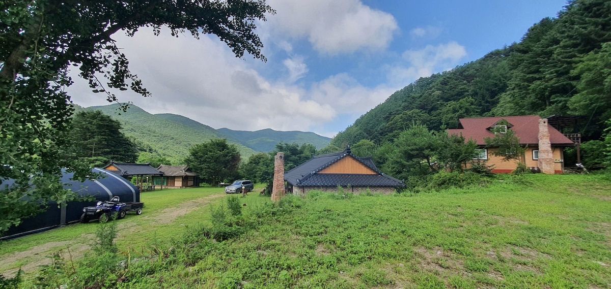 在安静的森林疗愈空间中拥有清澈山谷和风景的地方