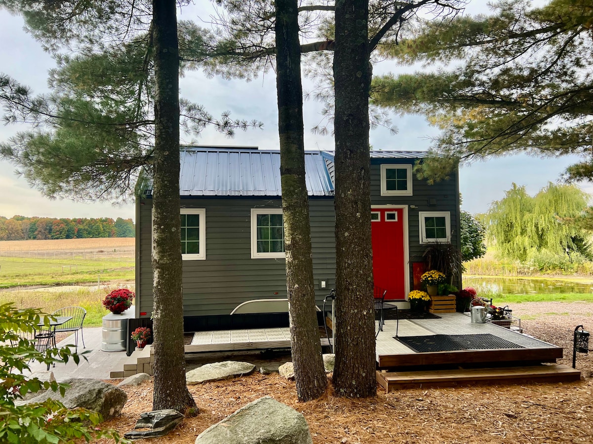 The Fiber Shed Tiny House on 45 Acre farm