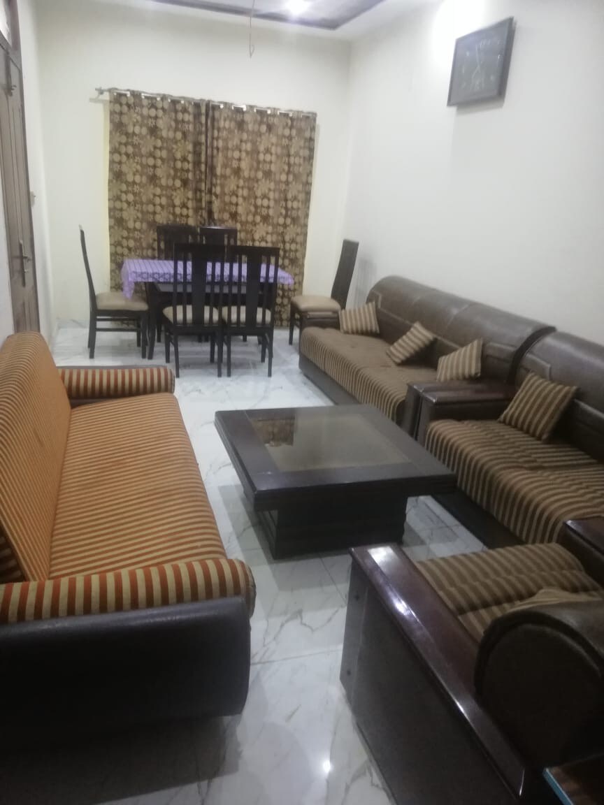 Double Bed furnished Ground Floor Portion