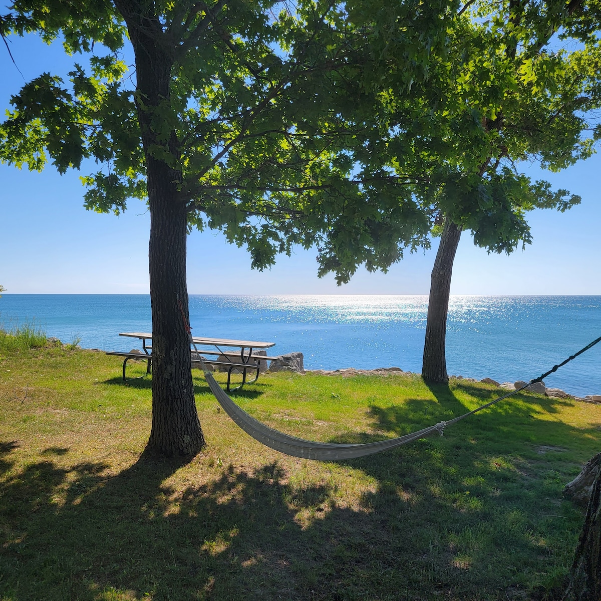 休伦湖美人鱼海岸小屋夏季美人鱼海岸小屋