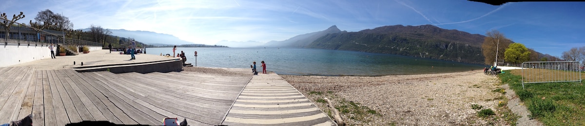 泳池别墅， Lac du Bourget ，海滩，
徒步旅行