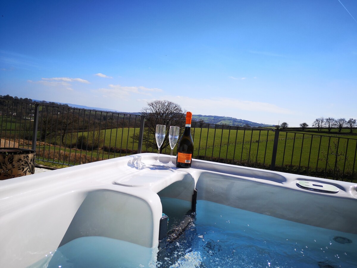Beech View私人带顶棚的热水浴缸令人惊叹的景色