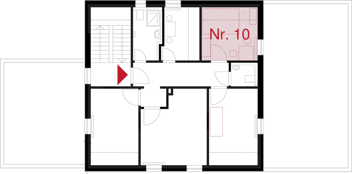 房间10: 1 - 2人房间附近地铁Degerloch