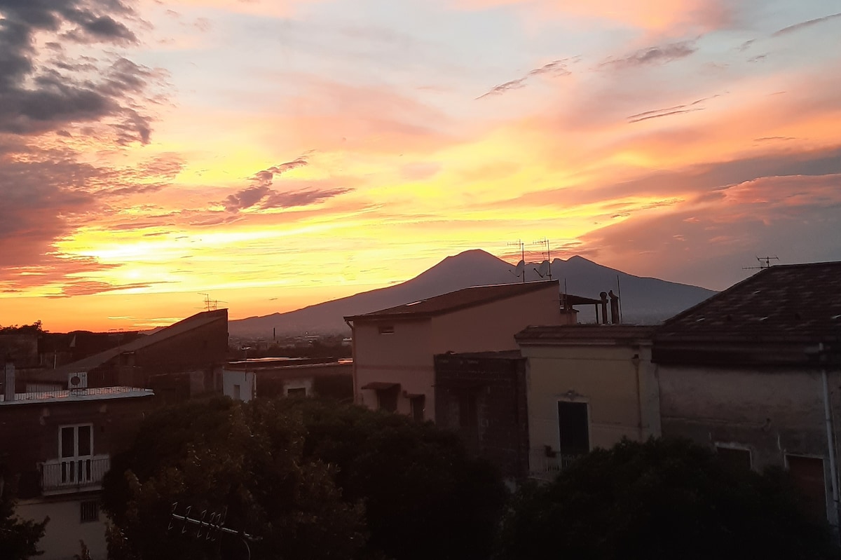 Attico vista Vesuvio vicino Amalfi e Pompei & Park