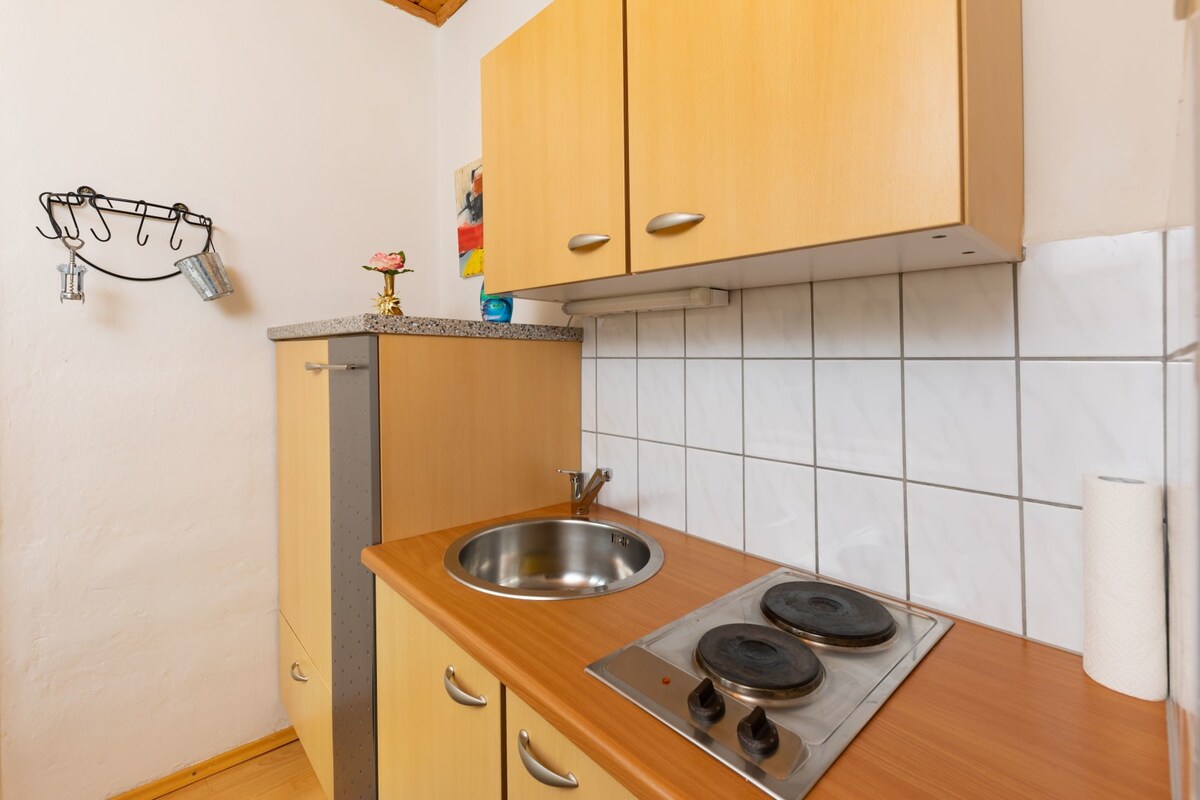 Familienapartment mit Balkon und Teichzugang