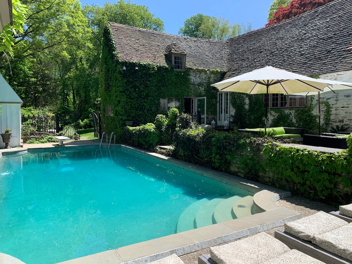 Unique New Canaan French Estate-Pool-Jul 27-Aug 21