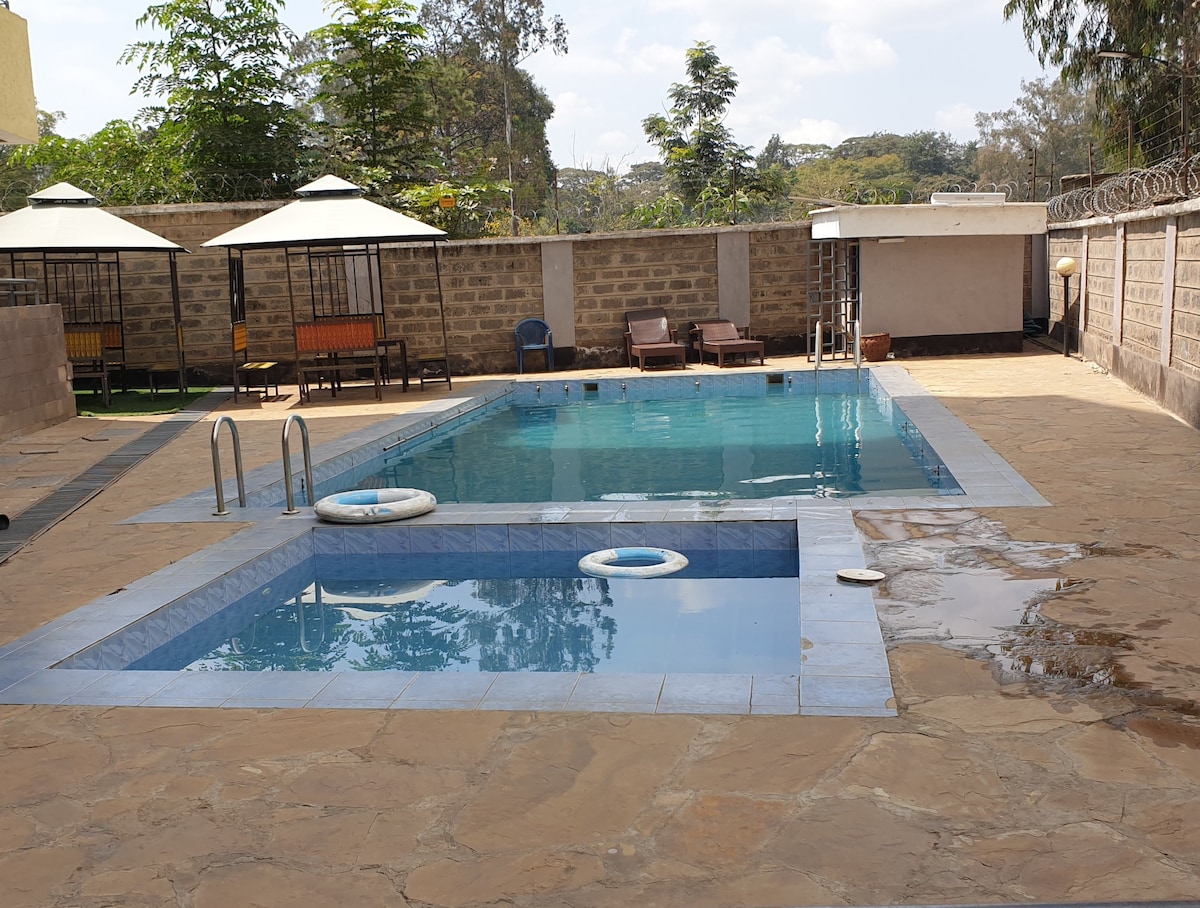 套房2 ，带泳池和健身房，位于Kileleshwa （ Flatshare ）