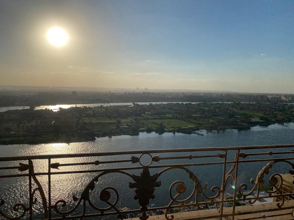 Charming sunset, Panoramic Nile view& pyramid view