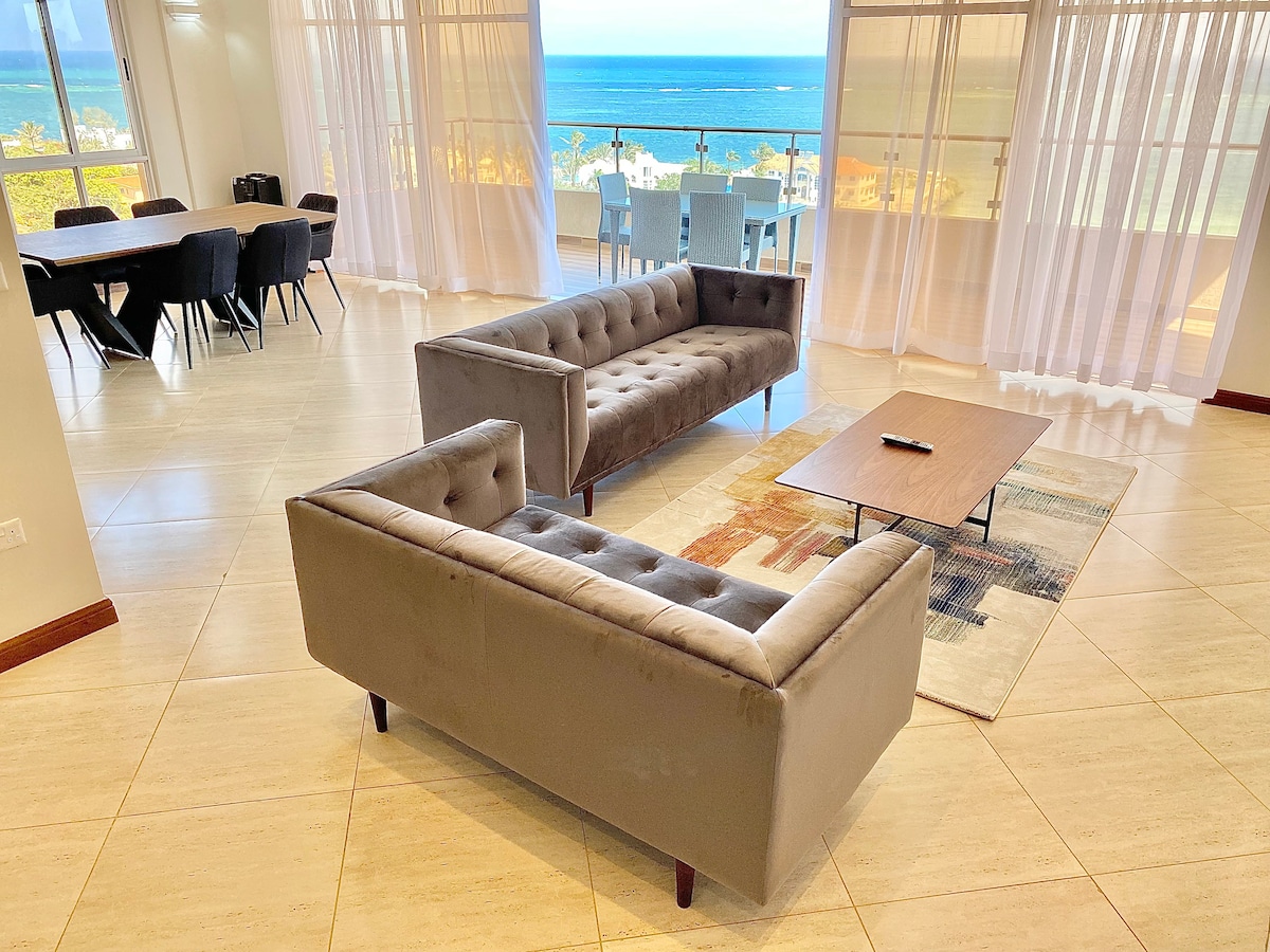 LUXE SEAVIEW 3BR + DSQ PENTHOUSE, GYM, POOL, NYALI