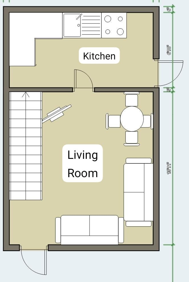 舒适的石头小屋-距离加的夫火车5分钟路程