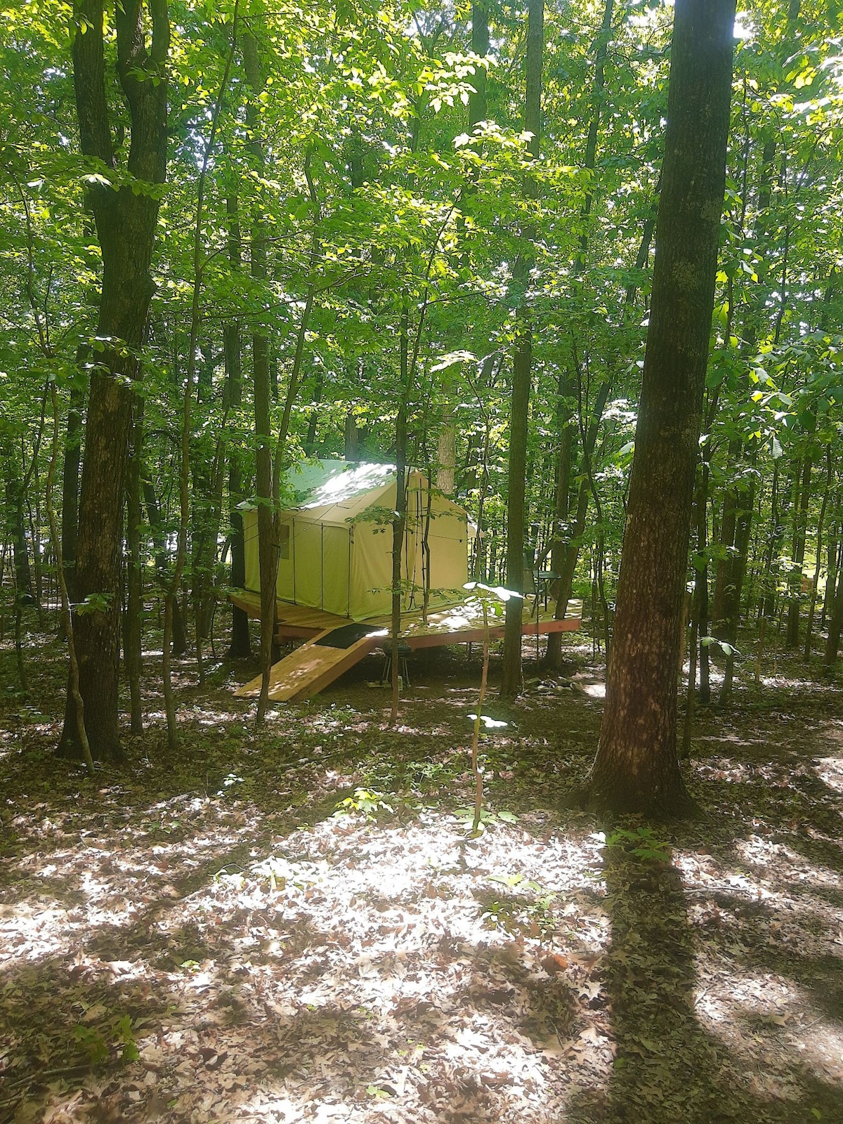Serene 7 Tree Tent romantic getaway w/Small Heater