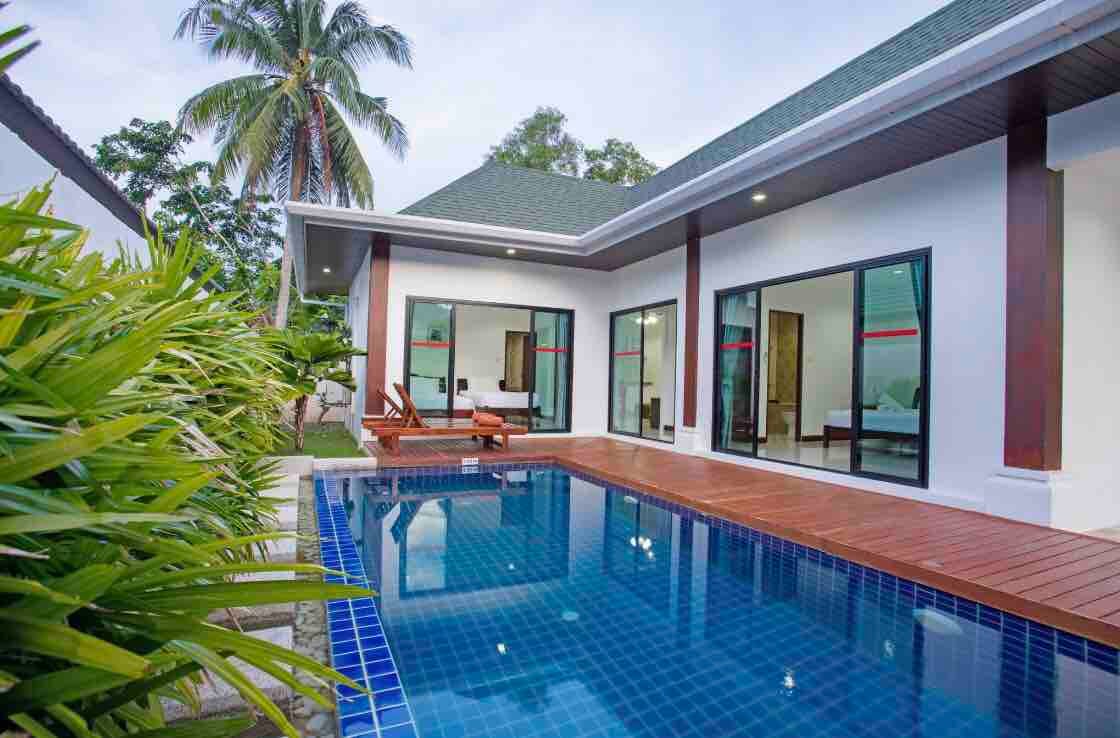 Sanga别墅旁边的泰国巴厘岛风格2卧泳池别墅