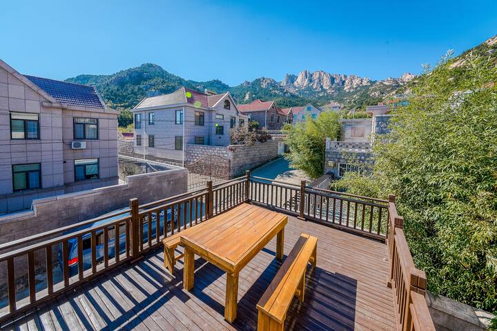 【崂舍】崂山风景区内仰口雕龙嘴村海景民宿茶园海景亲子房 独卫中央