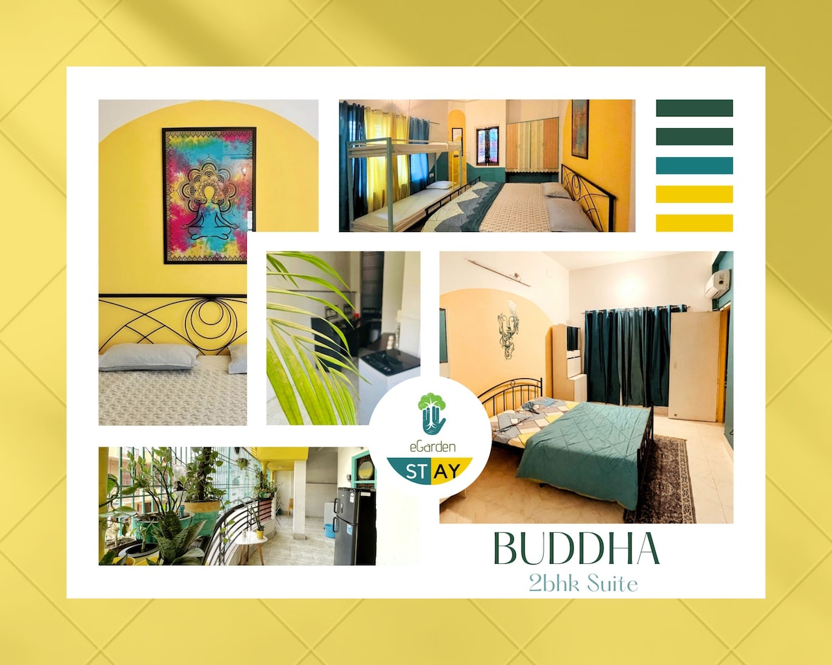 eGardenStay🏡 “Buddha” 2BHK with balcony and a lot
