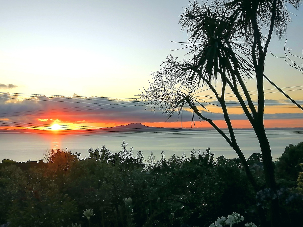 房间位于BrownsBay和WaiakeBeach海景