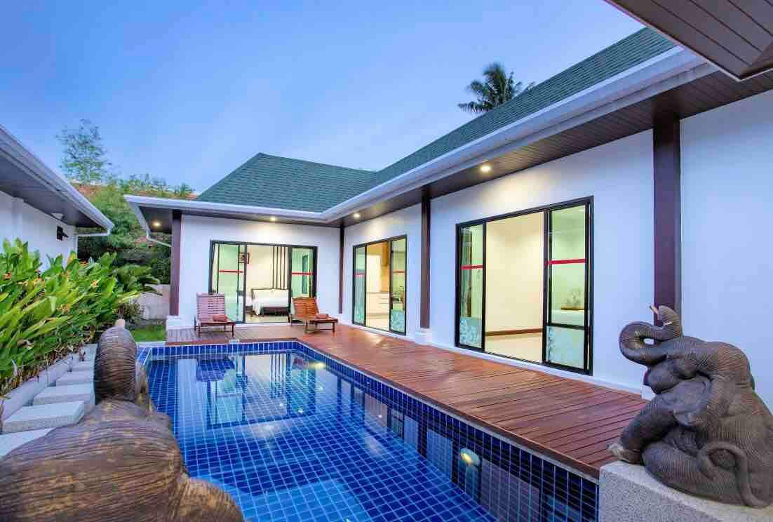 Sanga别墅旁边的泰国巴厘岛风格2卧泳池别墅