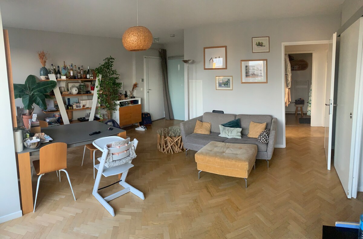 安静的3间客房公寓，配备一流的露台@ Montreuil ，配备一流的露台，