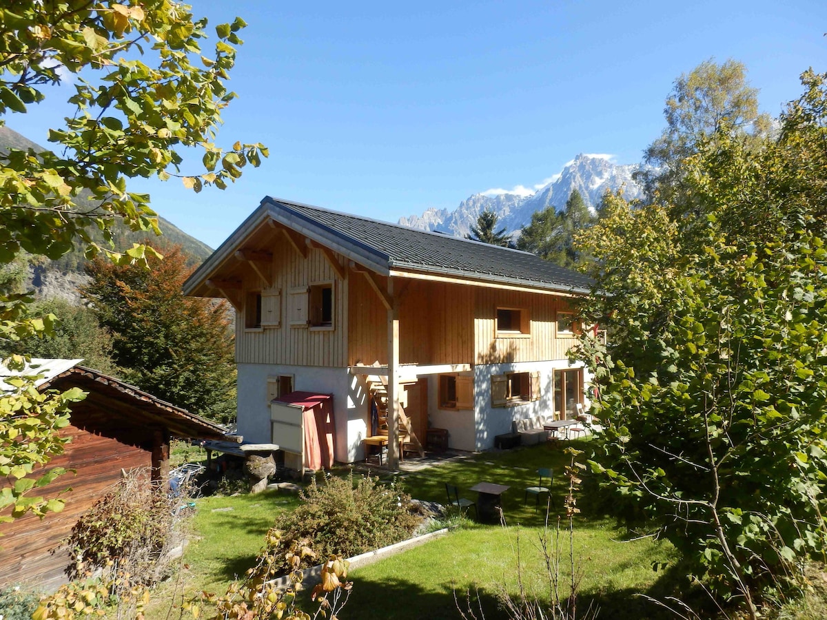 Chambre privée et balcon face au Mt Blanc