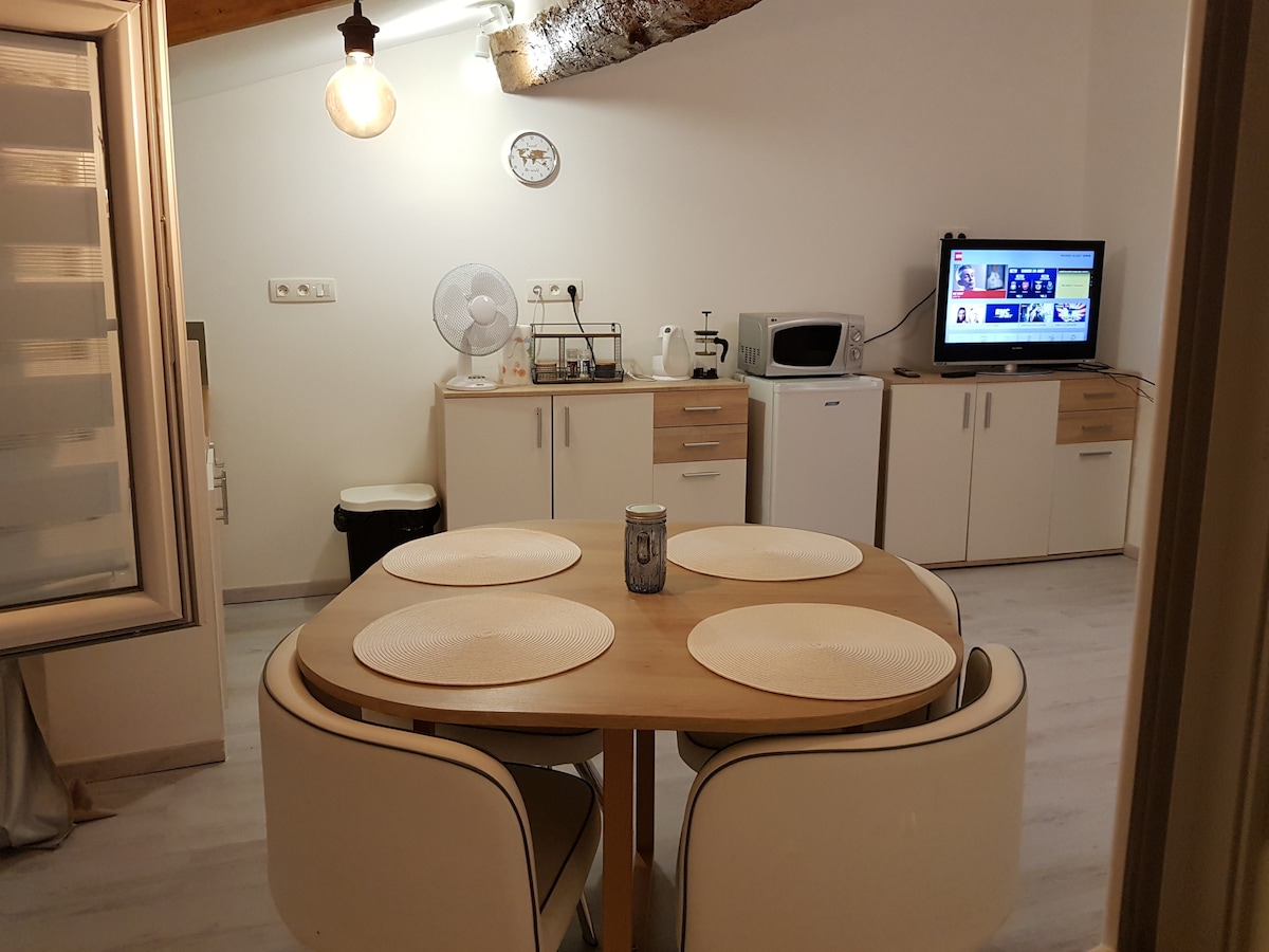 非典型的空调单间公寓，位于普罗旺斯市中心。