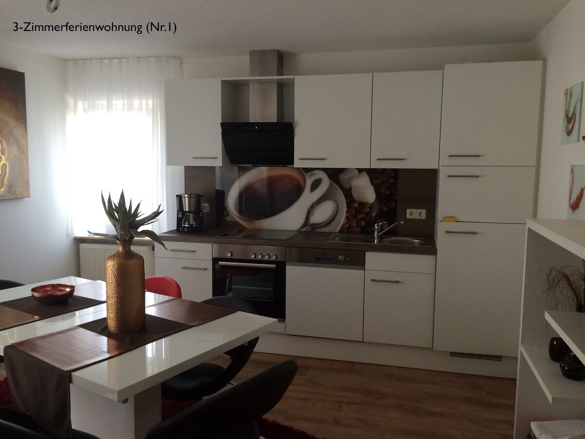 Bodanblick房屋， （ Bodman-Ludwigshafen ） ，三室公寓， 70平方米， 2间卧室，阳台，最多4人