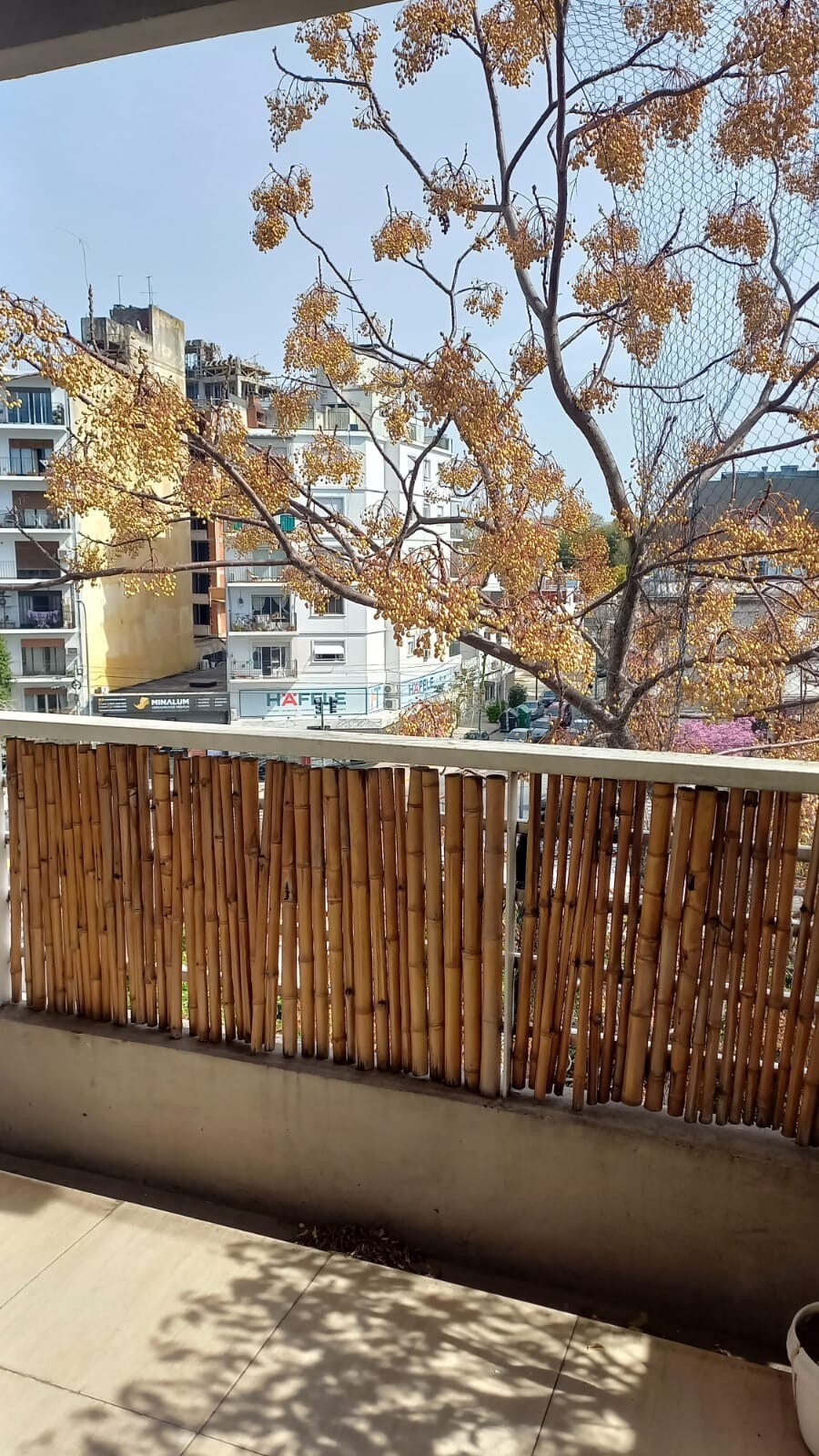 Soleado departamento con balcón y vista