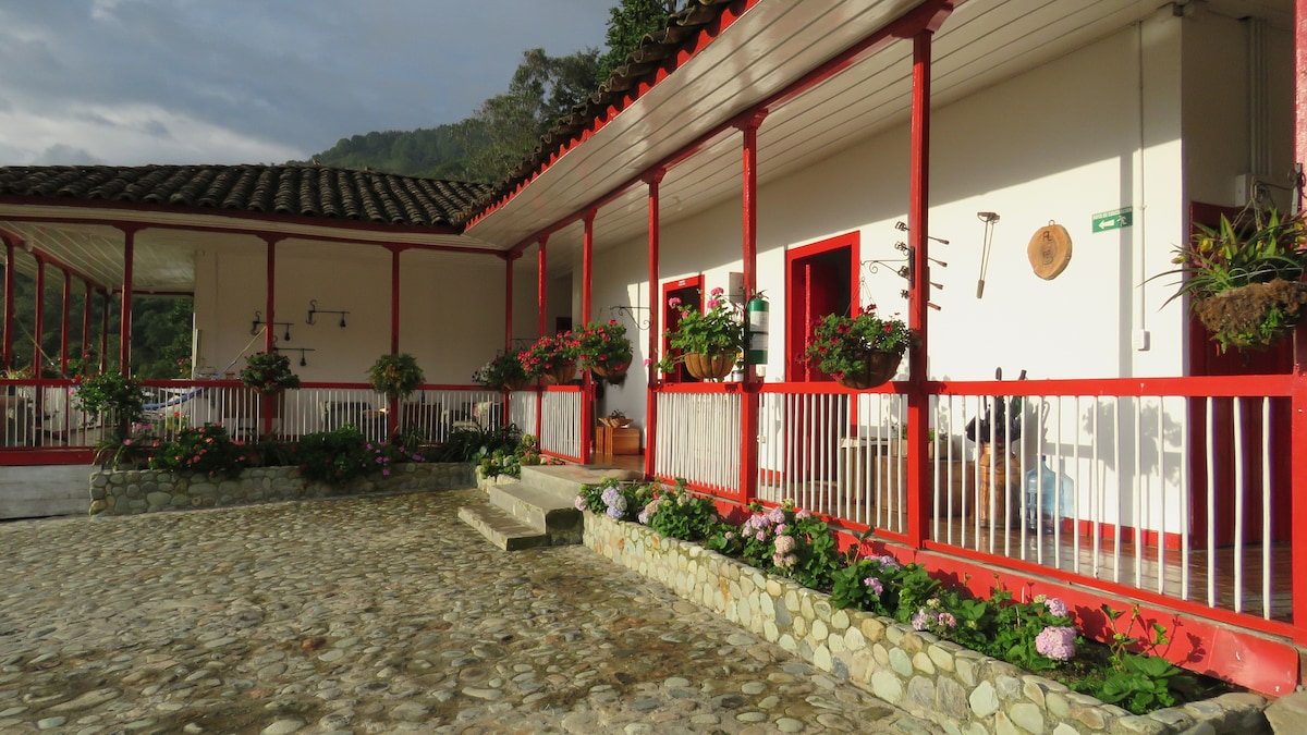 Traditional Colombian house in the Cocora Valley