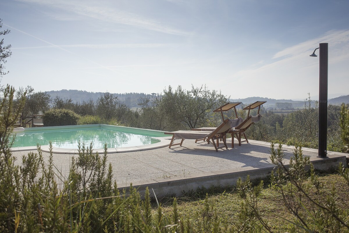 Cottage with private terrass on a sustainable farm