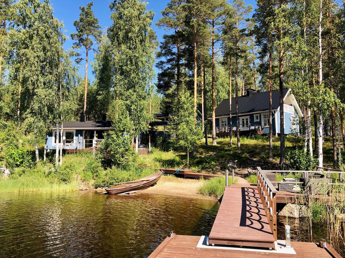 Saimaa湖畔的私人乡村小屋建筑群！