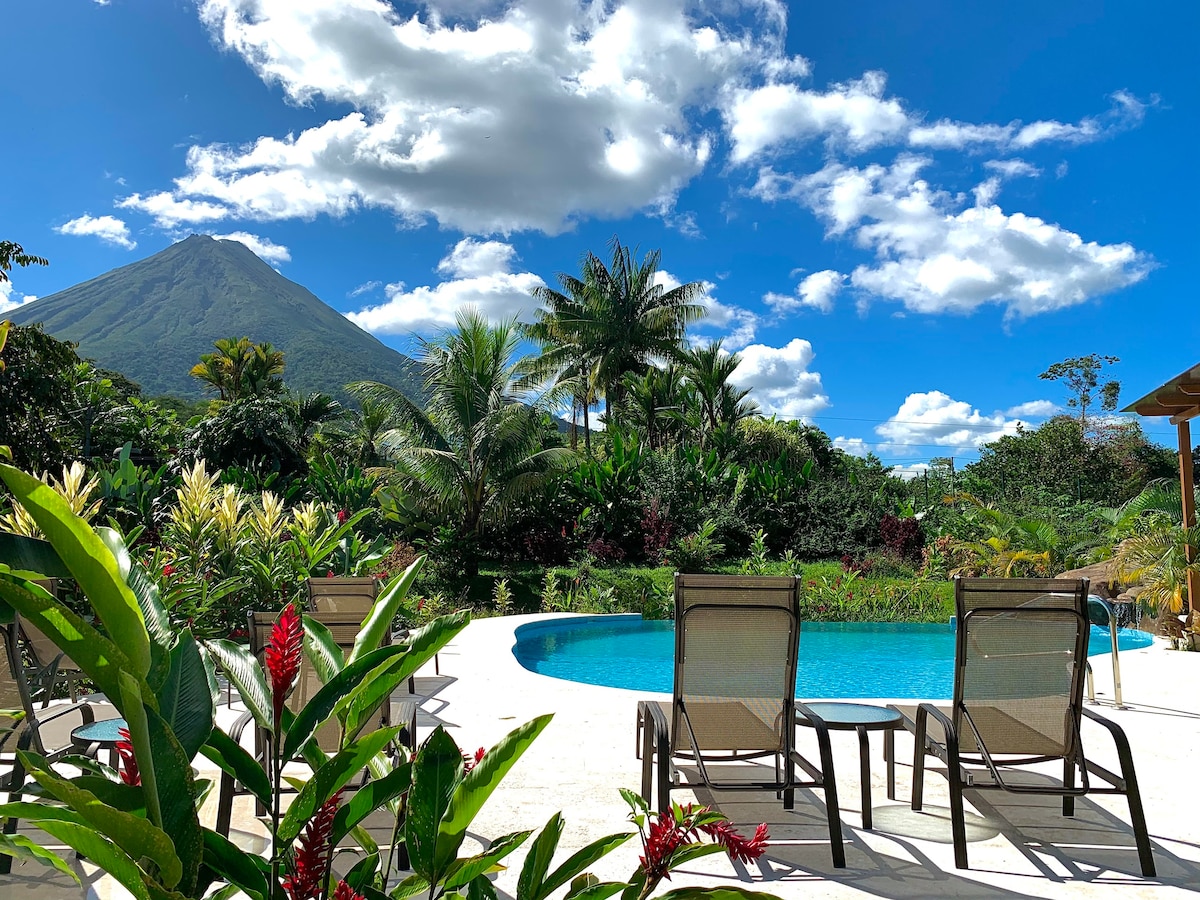 图坎别墅（ Villa Tucan ） ； ） +空调+共享KT +泳池和热水浴缸火山景观