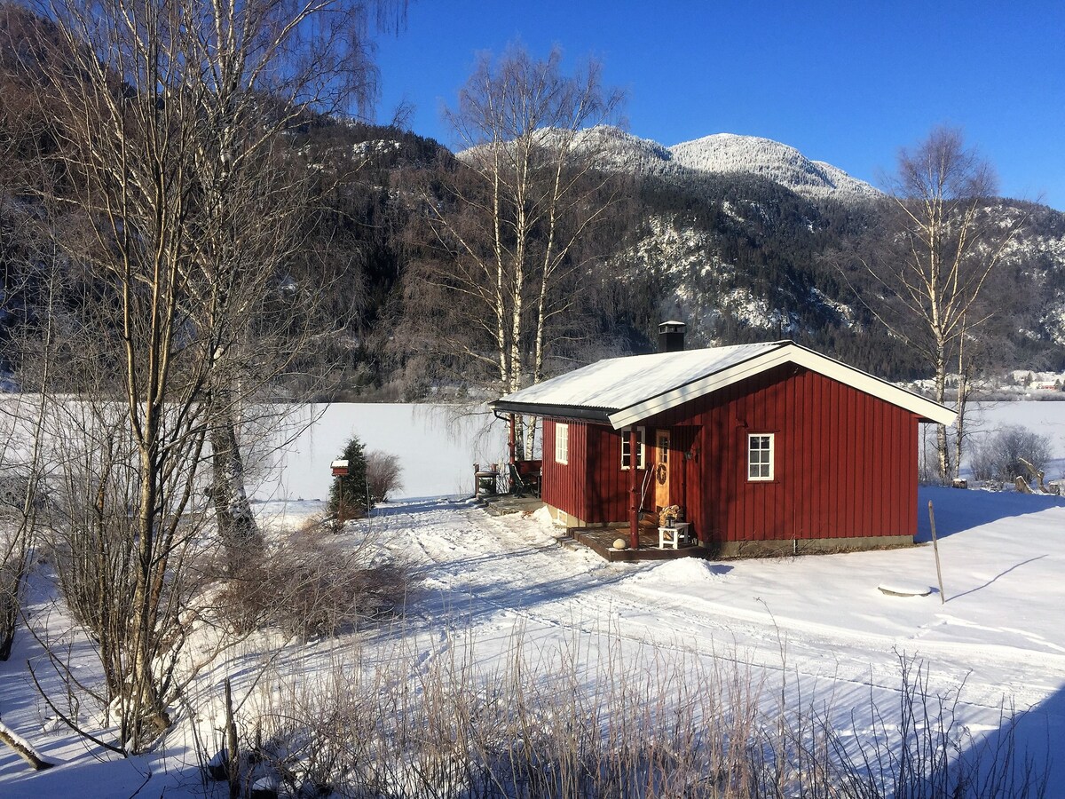 Nesbyen -位于Hallingdalselva的舒适小屋