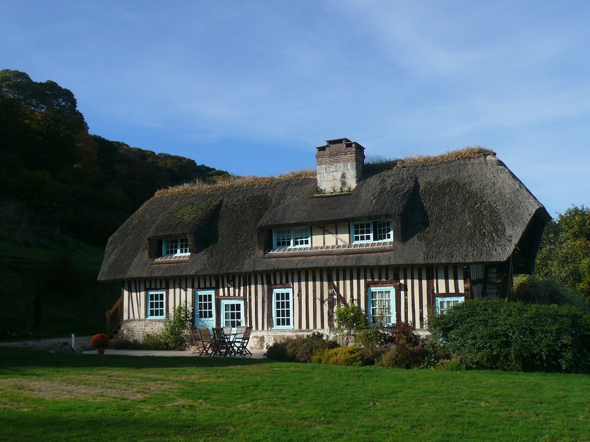 Chaumière. Honfleur 20公里。恒温泳池