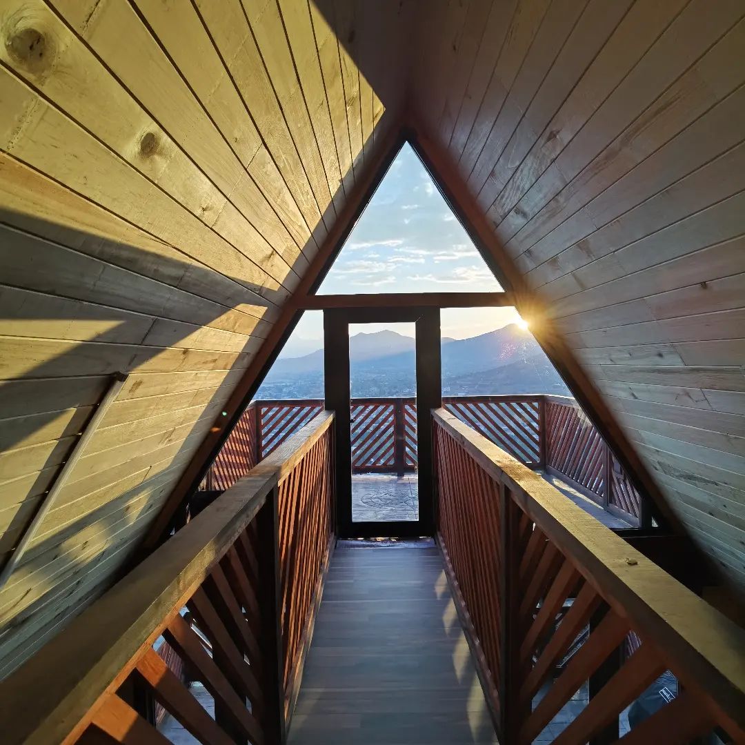 Hermosa cabaña de madera