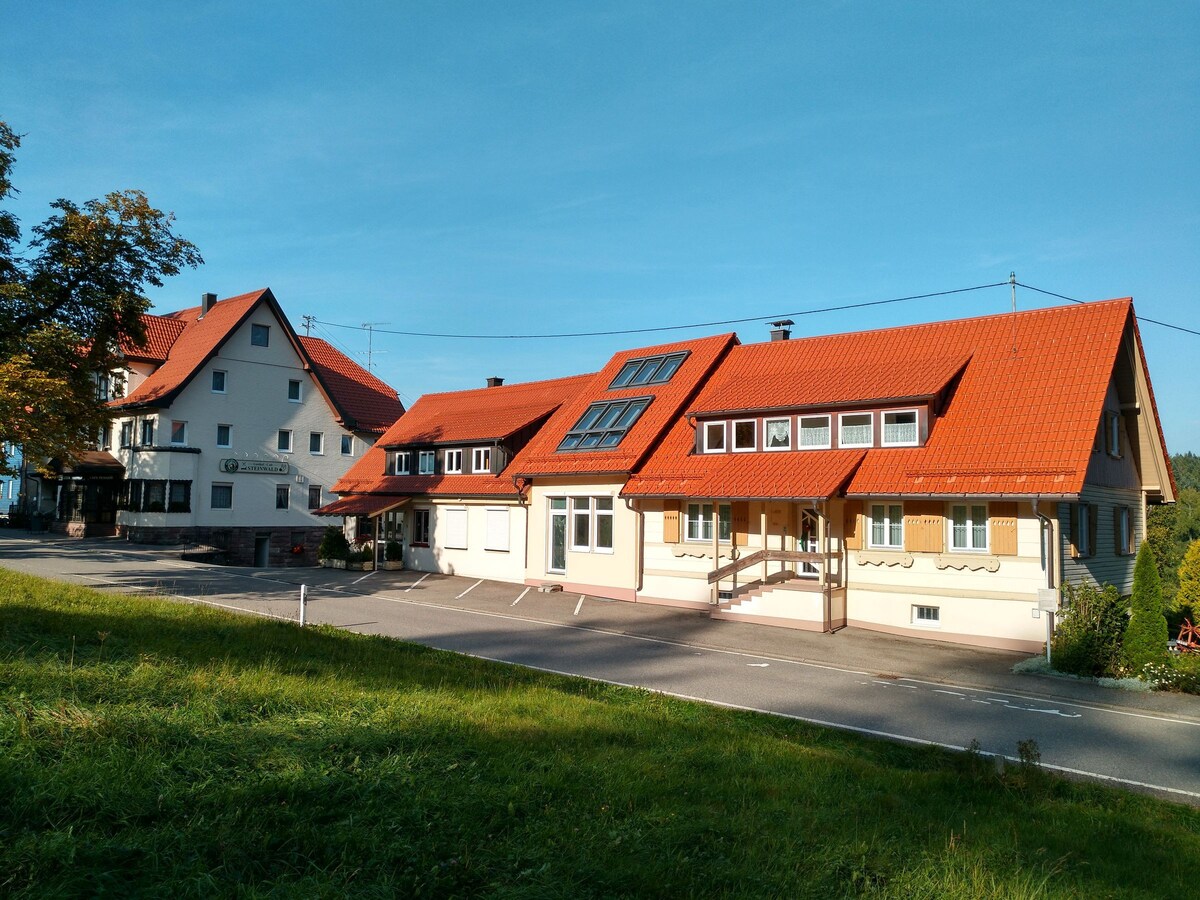 Gasthof Steinwald ， （ Loßburg ） ，公寓Vergissmeinnicht ，约90平方米， 3间卧室，最多7人