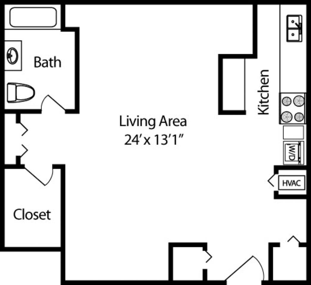 Floorplan diagram for Taft, showing Studio