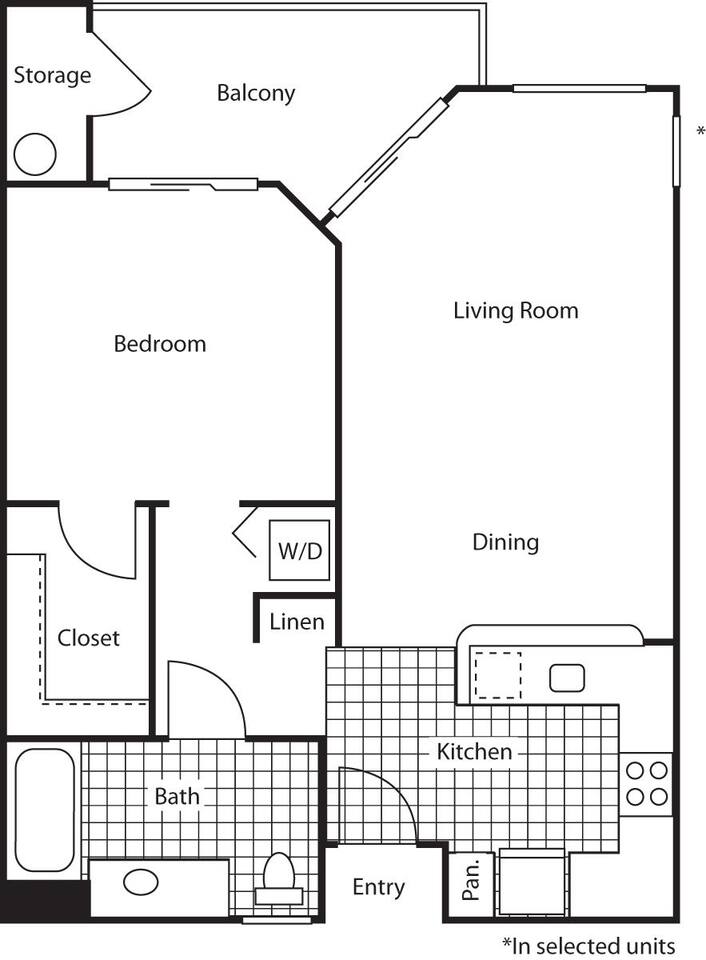 Floorplan diagram for Cottage, showing 1 bedroom
