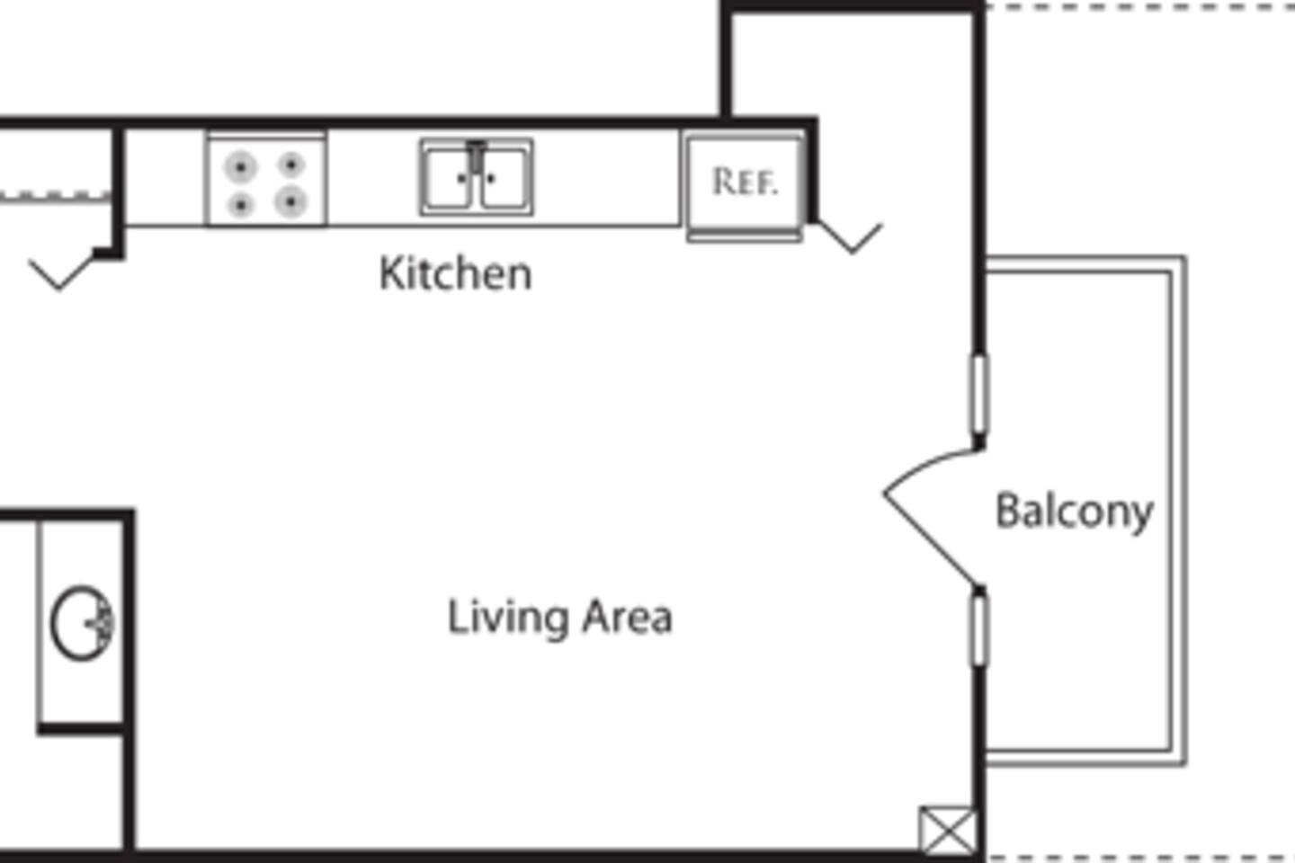 Floorplan diagram for Studio OO, showing Studio