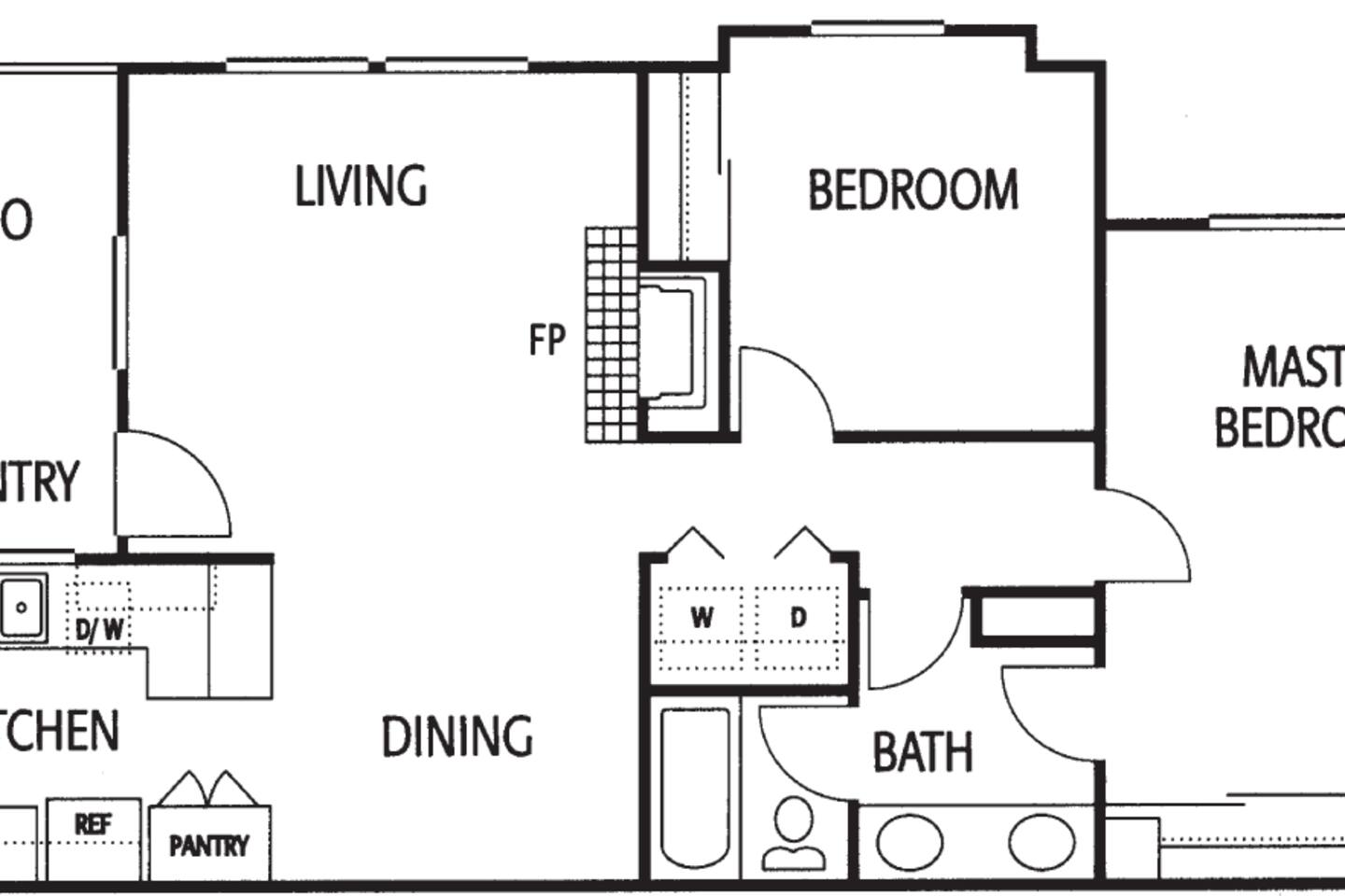 Floorplan diagram for Avalon, showing 2 bedroom