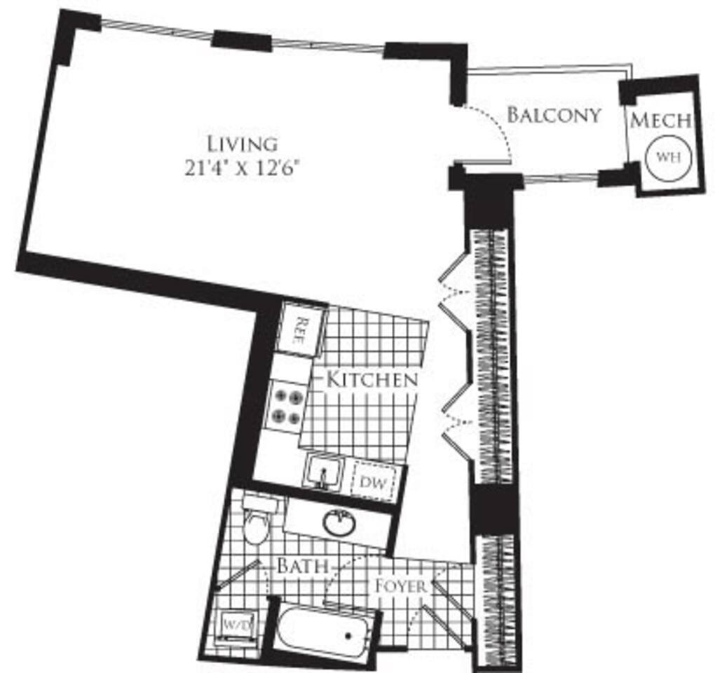 Floorplan diagram for Studio- 591, showing Studio